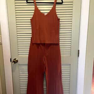 A New Day Ribbed Tank and Pant Set Rust Pant Size 10 Tank L